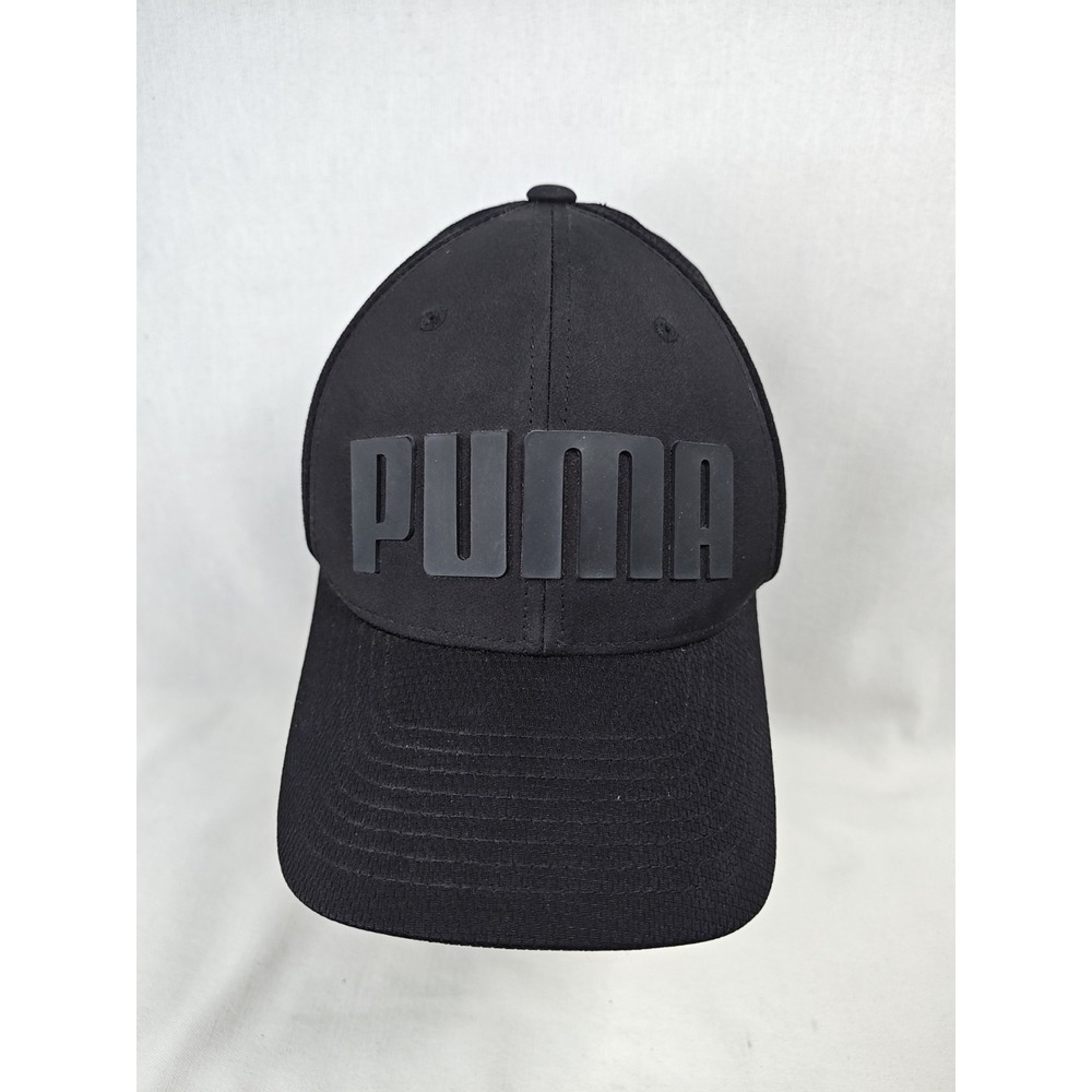 PUMA Men's Black on black adjustable Lightweight Baseball Cap Hat Adult